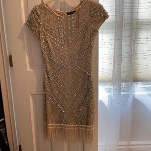 Aidan mattox beaded cocktail dress